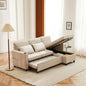 WCW Sofa Bed, Corner Sofa, 3 Seater Pull Out Bed With Storage, Beige