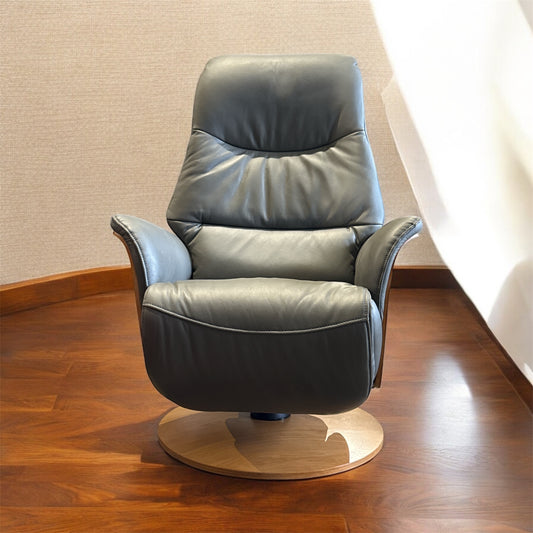 Olaf Leather Power Swivel Recliner Chair