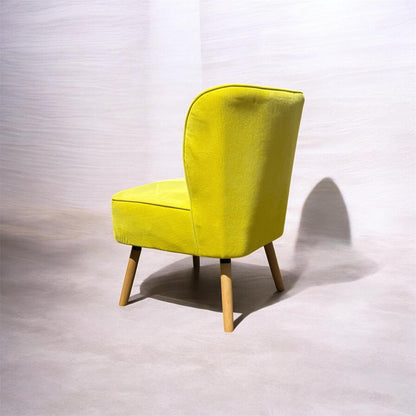 Life Style Mustard Velvet Chair with Walnut Effect Legs