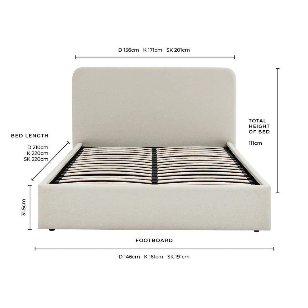 Ascot Bed Frame - Natural