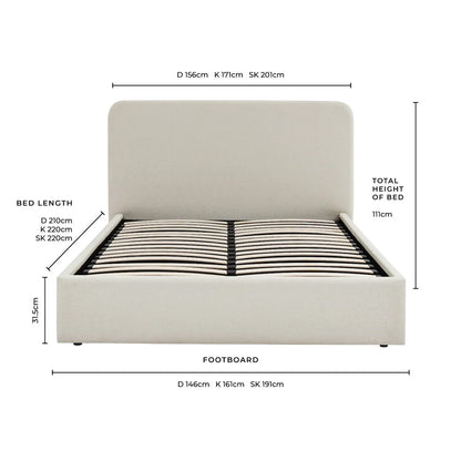 Ascot Bed Frame - Natural