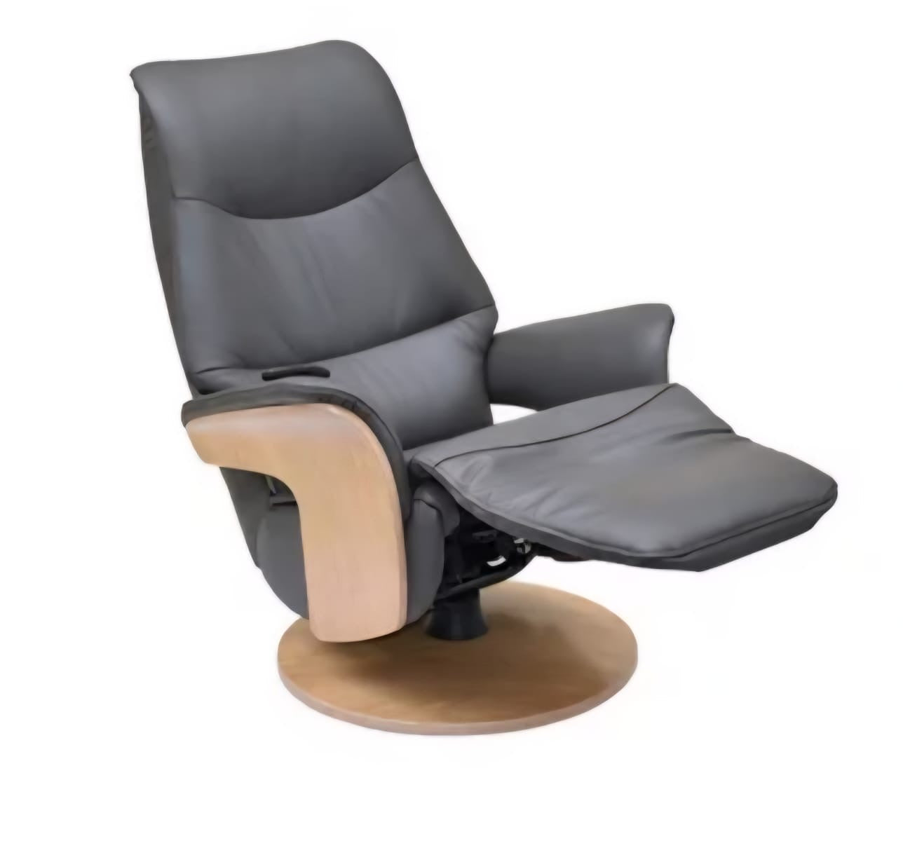 Olaf Leather Power Swivel Recliner Chair