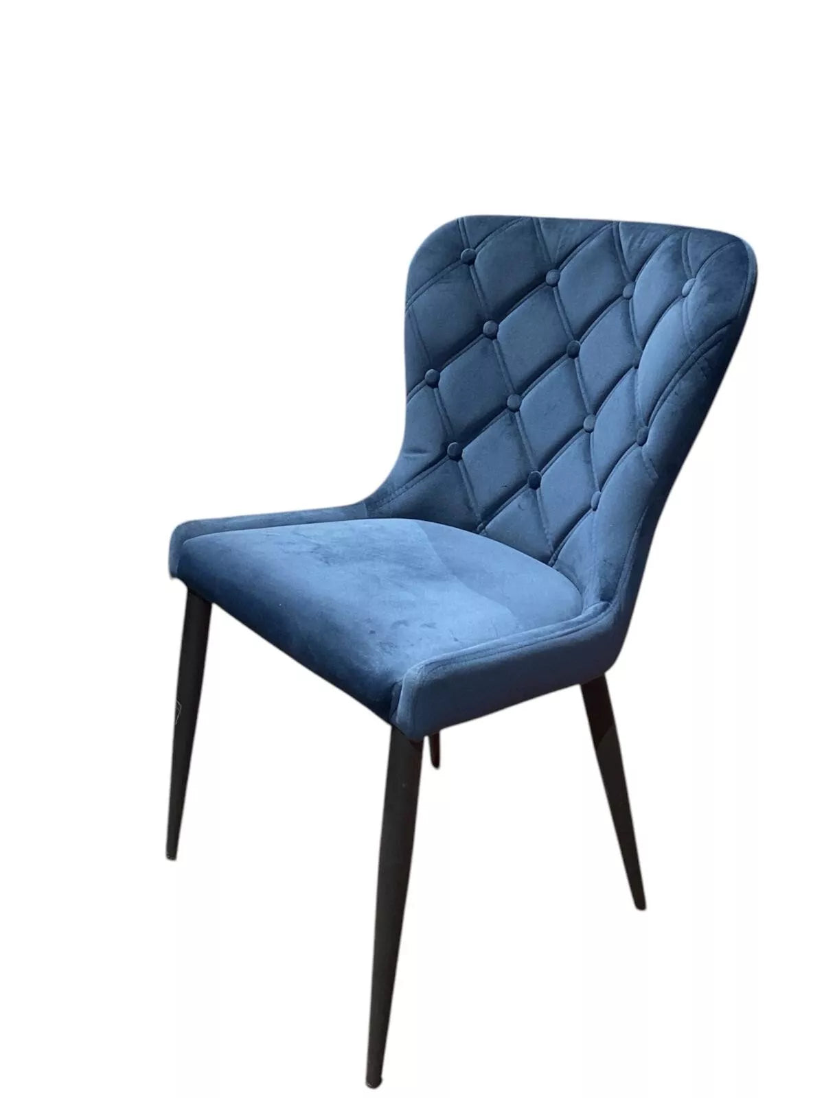 Blue Velvet Fabric Dining Chair