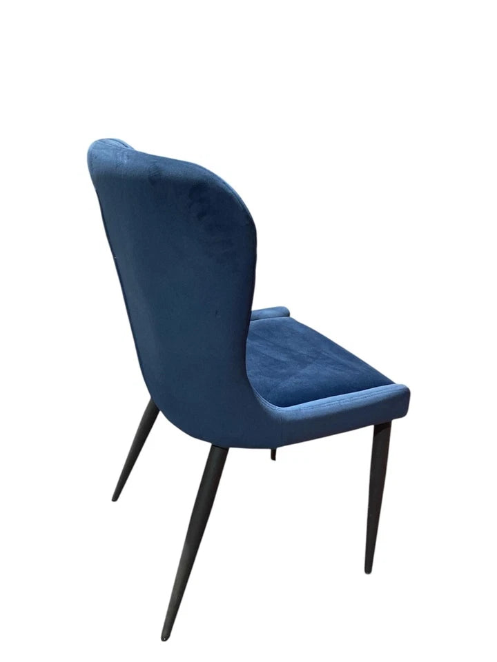 Blue Velvet Fabric Dining Chair