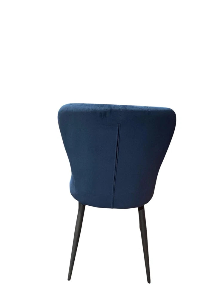 Blue Velvet Fabric Dining Chair